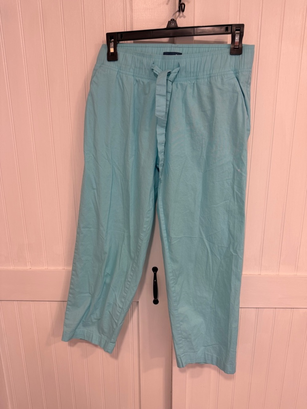 Caribbean Joe Aqua blue, Drawstring, pull-on capris size S